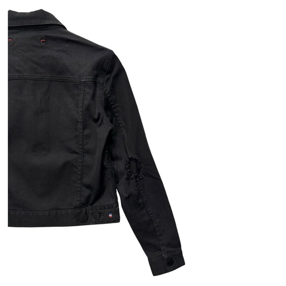 ETIENNE MARCEL Denim Crop Jacket Black Size Small NEW - Picture 6 of 9